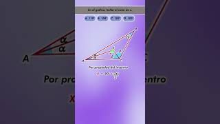 Problema sobre Bisectrices internas de un Triángulo 🤔🔢 bisectriz geometria matemáticas [upl. by Gibby]