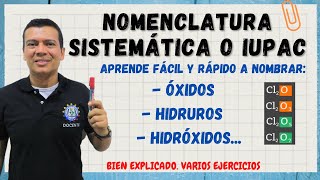 NOMENCLATURA SISTEMATICA DE OXIDOS HIROXIDOS E HIDRUROS O NOMENCLATURA IUPAC DE COMPUESTOS INORGAN [upl. by Yllah]