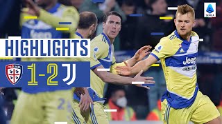 Cagliari 12 Juventus  de Ligt amp Vlahović complete comeback win for Juve  Serie A Highlights [upl. by Terbecki827]