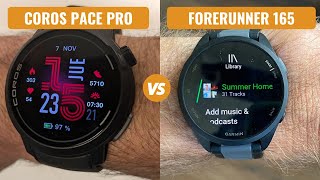 Coros Pace Pro VS Garmin Forerunner 165 [upl. by Mw]