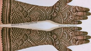 EASY DULHAN MEHENDI DESIGNS FOR FULL HANDS  WEDDING MEHNDI DESIGNS  BRIDAL HENNA MEHNDI DESIGNS [upl. by Ivory966]