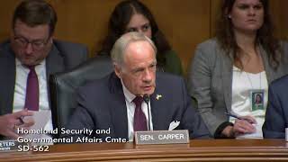 Senator Carper Calls Attention to Emerging Evolving amp Persistent Security Threats to US Homeland [upl. by Rox]