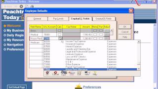 Learning Peachtree Accounting Part 5  Step 4 Default amp Employee Records [upl. by Ycnalc]