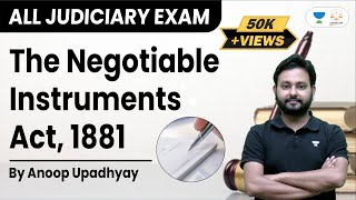 Negotiable Instruments Act 1881  All India Judiciary Exams  Anoop Upadhyay  Linking Laws [upl. by Haisa644]