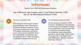 Bentuk Tes dan Soal UTBK Kelompok Soshum SBMPTN 2019 [upl. by Asirrac]