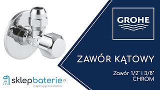 Zawór kątowy 12quot38quot Chrom GROHE 22029000  SklepBateriepl [upl. by Nahsar]