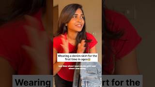 Wearing a denim skirt for the first time in ages Part1 stylingtips [upl. by Fabio]