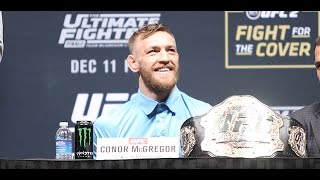 Conor McGregor Goes Zen UFC 194 Press Conference PreFight [upl. by Esinert]