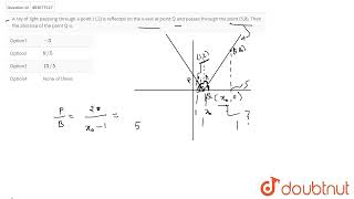 A ray of light passsing through a point 12 is reflected on the xaxis at point Q and passes t [upl. by Cigam312]