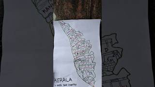 Kerala map doodle creative drawing youtubeshorts keralapiravisong [upl. by Ainaled]