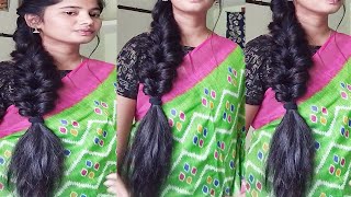 hairstyle for festival for sareewedding hairstyleselfhairstylehairstyle girlbridal hairstyle [upl. by Sillig]