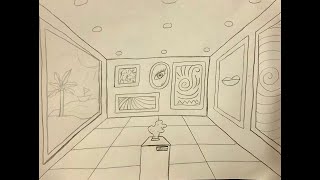 Perspective Gallery Drawing [upl. by Benyamin]