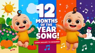 12 Months of The Year Song I January February March and More I Nursery Rhymes by ZubiDubiKids [upl. by Buckden]