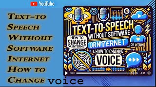 Textto Speech Without Software or Internet and How to Change Voice ihope [upl. by Hugibert717]