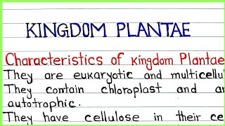 Kingdom Plantae \ General characteristics of kingdom plantae [upl. by Noelle]