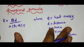 coefficient of thermal conductivity dimensional formulaphysicsstudytimedimensional analysis [upl. by Loraine]