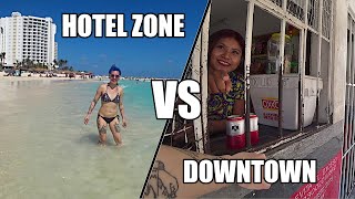 HOTEL ZONE vs DOWNTOWN  Cancun Mexico [upl. by Rotman599]