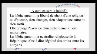 Définition de la laïcité [upl. by Livy]