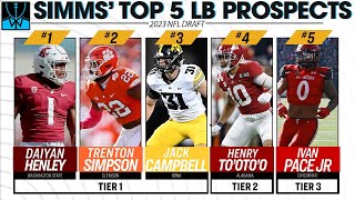 NFL Draft 2023 rankings Analyzing top five LB prospects  Chris Simms Unbuttoned  NFL on NBC [upl. by Yacov]