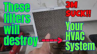 This filter will kill your HVAC system Do not install the 3M filters [upl. by Nwahsirhc]