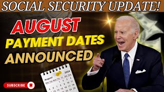 August 2024 Social Security Payment Dates Announced [upl. by Pisarik76]