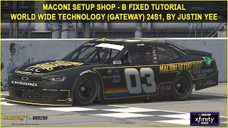 iRacing Fixed NASCAR Series Tutorial B Fixed Xfinity at Gateway WWT 24S1 Maconi Setup Shop [upl. by Llorrac]