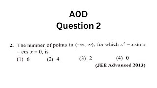 AOD Question 2 JEE Advanced 2013 PYQ [upl. by Devaj]