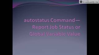 How to check status of job and Global variable value in Autosys [upl. by Ronyar904]