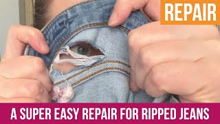 Learn how to mend jeans with a sewing machine [upl. by Lorie]