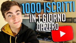 Come ho fatto 1000 ISCRITTI in 1 GIORNO da 0 [upl. by Hylan]