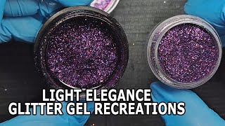 Light Elegance Glitter Gel Recreations  Gel Nails [upl. by Htir]