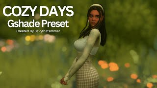 ✨NEW sims 4 gshade Preset COZY DAYS GSHADE PRESET BY SAVYTHATSIMMMER✨ Sims 4 gshade [upl. by Gwynne]