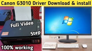 Canon G3010 Driver Download and install  Step By Step 100 working 2024 in hindi [upl. by Short941]