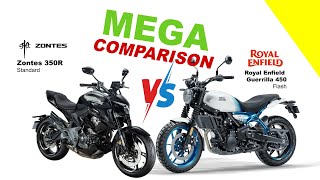 Zontes 350R vs Royal Enfield Guerrilla 450 bikeinfo199 bikecompare [upl. by Georges]