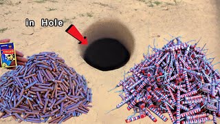 PANI BOMB VS BIJILI CRACKER TESTING 2024 🔥  Diwali Crackers Testing in Hole Amazing Experiment [upl. by Barbey]