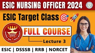 ESIC II NURSING OFFICER 201923 PAPER 🎯 ESIC Nursing Officer Previous Year Question Paper  Part3 [upl. by Aetnahc]