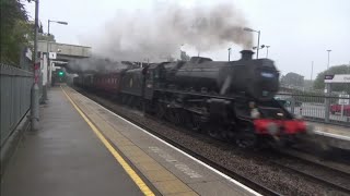 Storming Stanier  Black Five 44871 Powers Through Coleshill Parkway Hauling The Stratford Flyer [upl. by Llesig912]