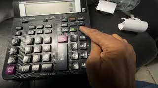 Paper feed and Tax rate change with Casio calculator HR200RC [upl. by Ciardap92]