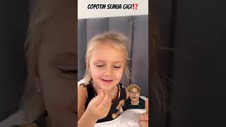 COPOTIN SEMUA GIGI⁉️ family funny baby prank love violin music cover musician singer [upl. by Ykcor]