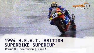 1994  Snetterton Race 1  HEAT British Superbike Supercup  Round 3 [upl. by Eitsym]