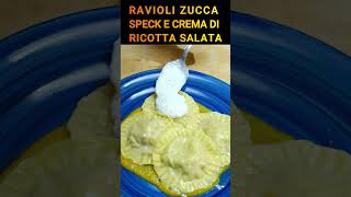 Ravioli di zucca speck croccante crema di ricotta salata [upl. by Sidoeht559]