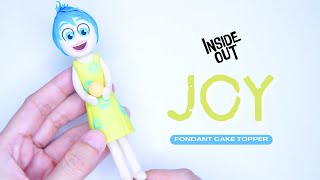 JOY  INSIDE OUT Theme  Fondant Cake Topper [upl. by Gadmon]