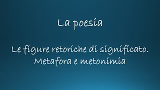 Metafora e metonimia [upl. by Pauline]