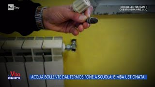 Acqua bollente dal termosifone a scuola Bimba ustionata  La vita in diretta 01022024 [upl. by Hinman651]