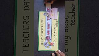 Diy teachers day card making  paper craft kids diy gift teachersday craft shorts trending [upl. by Eitsyrc]