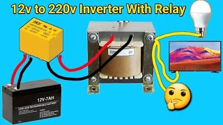 12v to 220v inverter  12volt to 220volt  Simple inverter  inverter  Relay [upl. by Mountfort93]