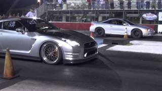 Cincy Street Wars 1 r35 GTR vs Eclipse awd turbo drag racing Final Race [upl. by Dreher]