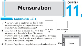 Chapter 11 Mensuration  Full Exercise 111 amp Basic Concepts  Class 8 Maths RBSE CBSE NCERT [upl. by Osyth]