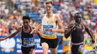 Soufiane El Bakkali wins Mens 3000m Steeplechase Race at Wanda Diamond League 2024 in Silesia [upl. by Kletter]