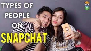 TYPES OF PEOPLE ON SNAPCHAT  Hasley India [upl. by Hooker421]